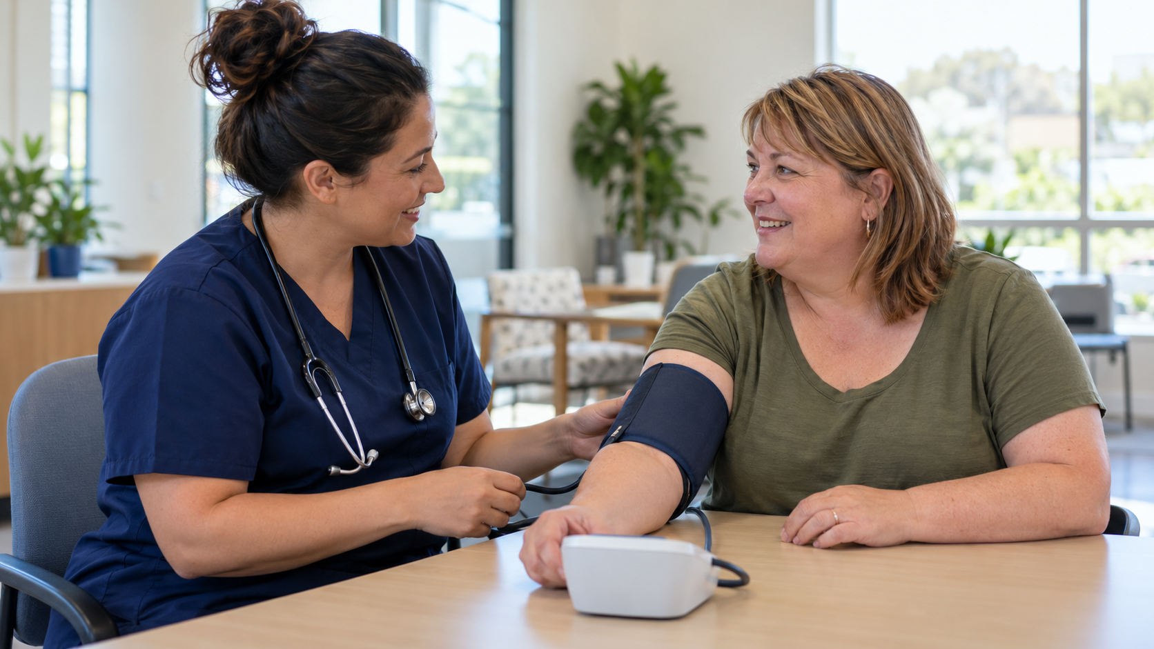 Illustrative nursing support scene.